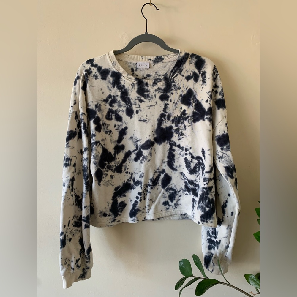 Le Lis Cropped Crewneck Tie-dye small